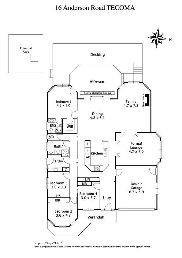 Floorplan of Homely house listing, 16 Anderson Road, Tecoma VIC 3160