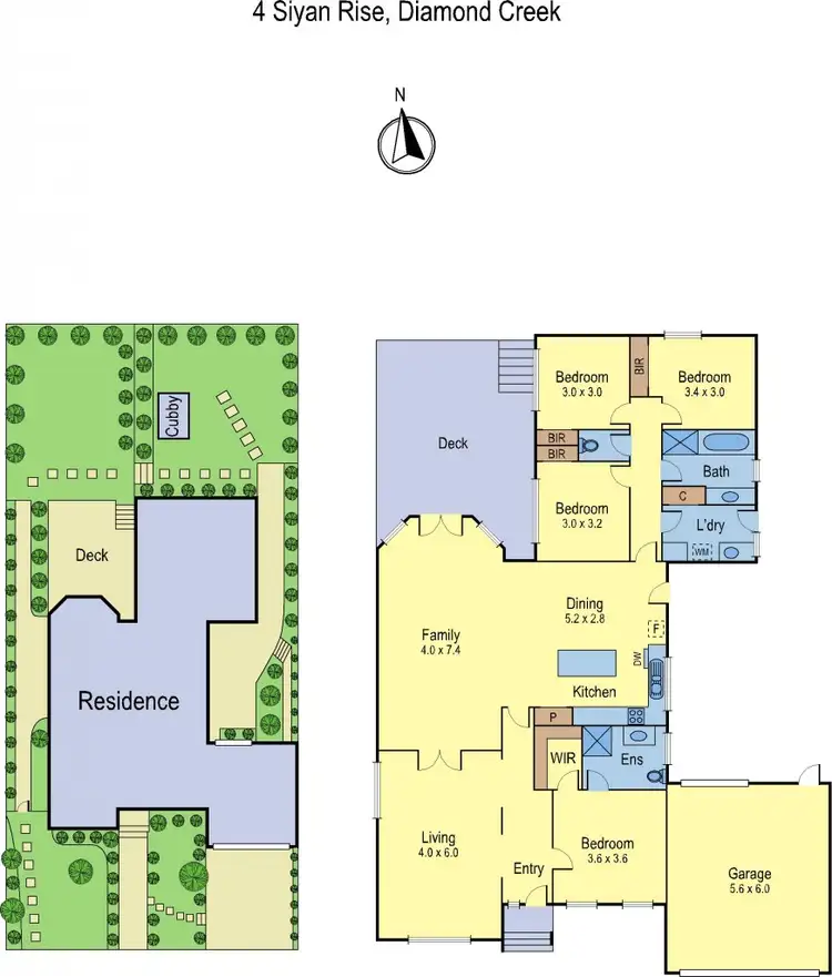 Floorplan of Homely house listing, 4 Siyan Rise, Diamond Creek VIC 3089