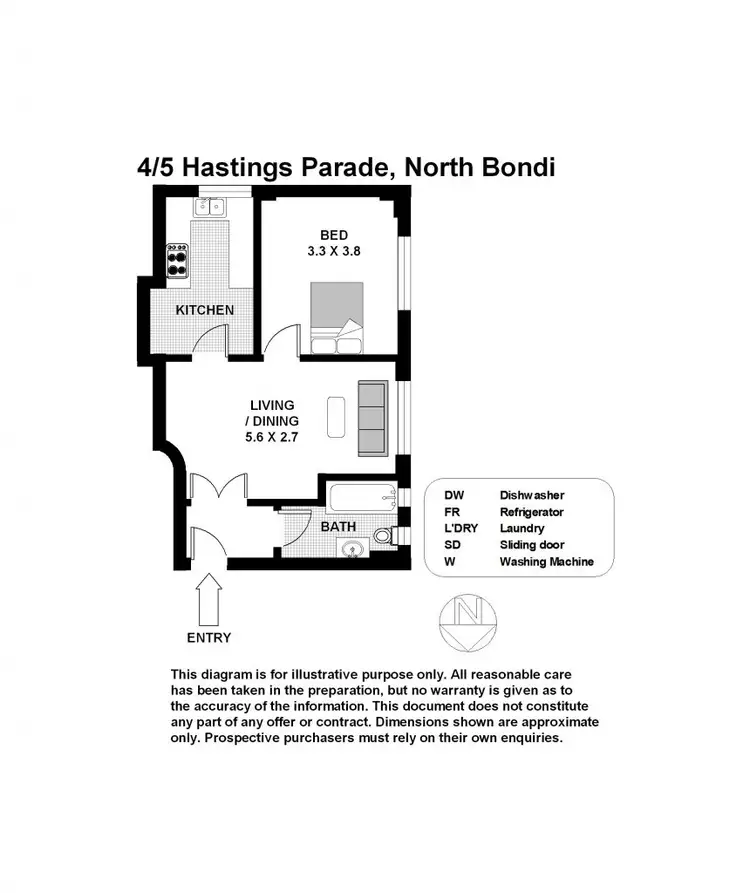 Floorplan of Homely apartment listing, 4/5 Hastings Parade, Bondi NSW 2026