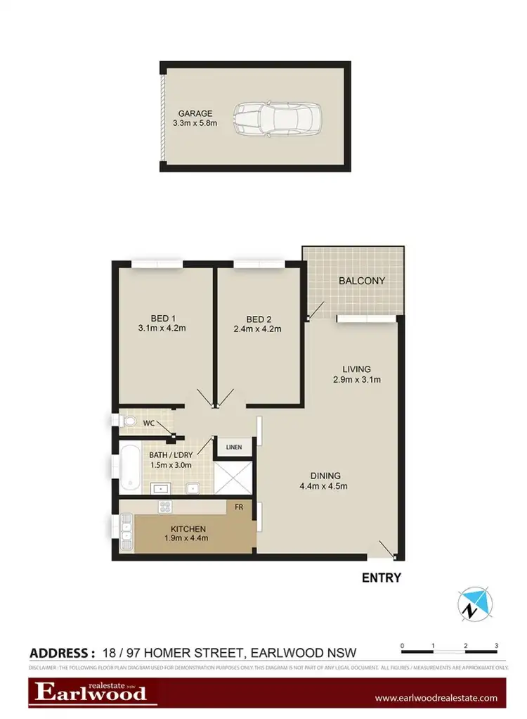 Floorplan of Homely apartment listing, 18/97 Homer Street, Earlwood NSW 2206