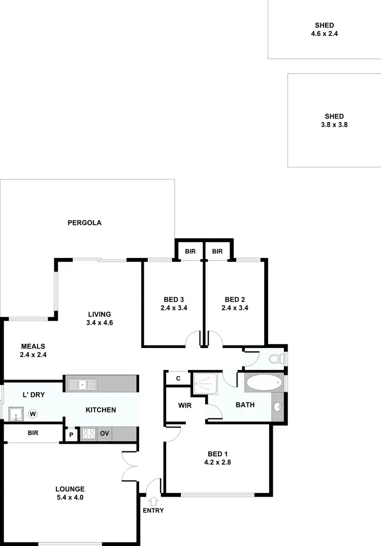 Floorplan of Homely house listing, 35 Nerida Way, Parkwood WA 6147