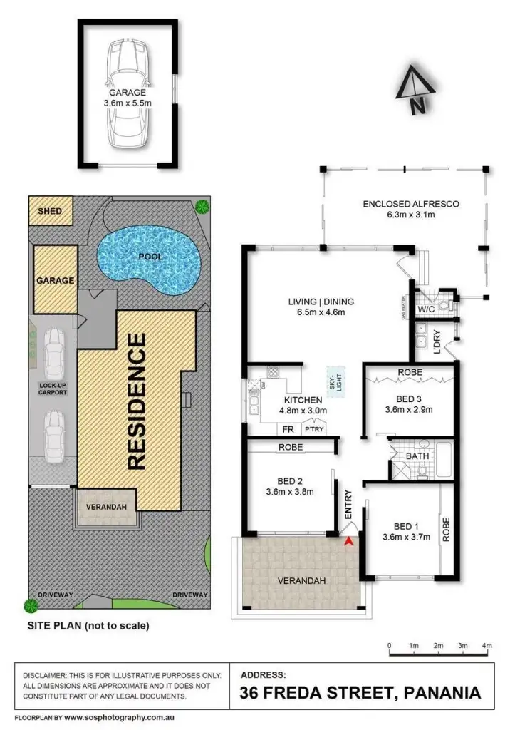 Floorplan of Homely house listing, 36 Freda Street, Panania NSW 2213