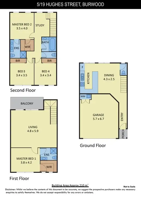 Floorplan of Homely townhouse listing, 5/19 Hughes Street, Burwood VIC 3125