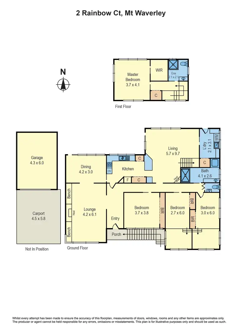 Floorplan of Homely house listing, 2 Rainbow Court, Mount Waverley VIC 3149