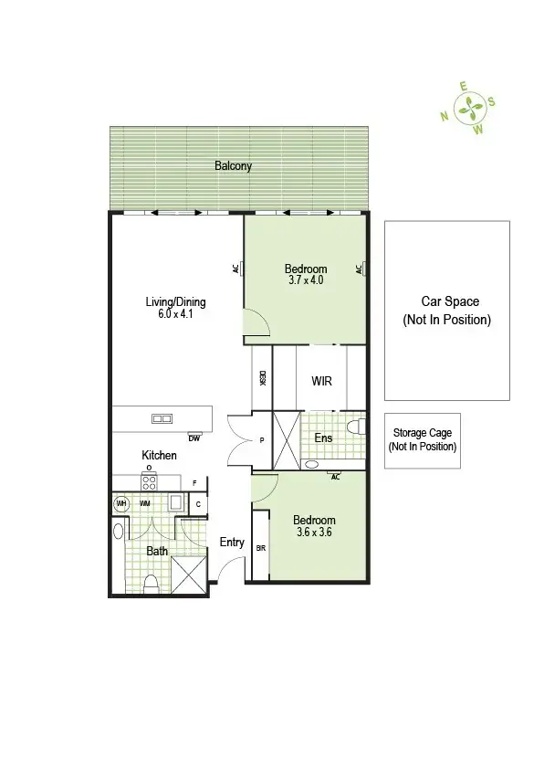 Floorplan of Homely apartment listing, 202/77 Nott, Port Melbourne VIC 3207
