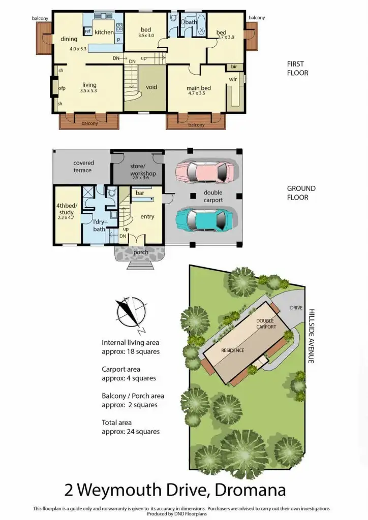 Floorplan of Homely house listing, 2 Weymouth Drive, Dromana VIC 3936