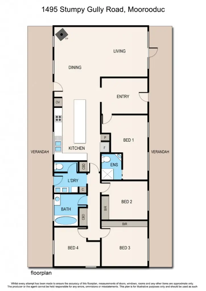 Floorplan of Homely rural property listing, 1495 Stumpy Gully Road, Moorooduc VIC 3933