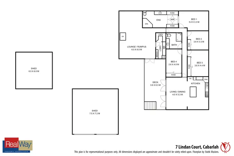 Floorplan of Homely house listing, 7 Lindan Court, Cabarlah QLD 4352
