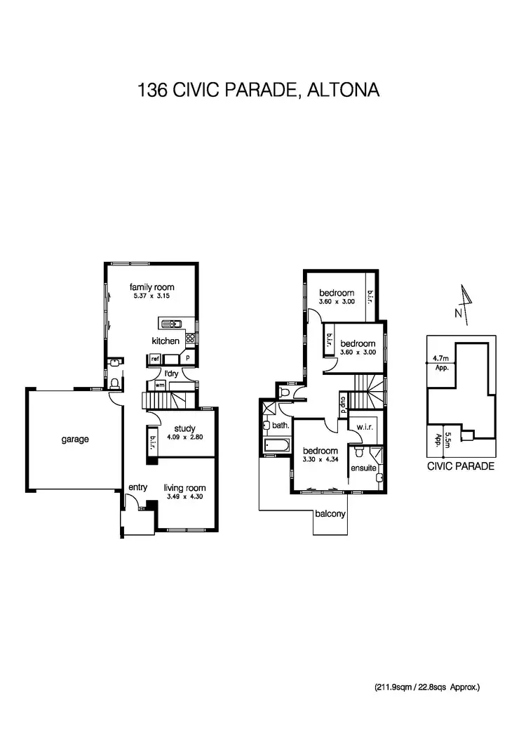 Floorplan of Homely house listing, 136 Civic Parade, Altona VIC 3018