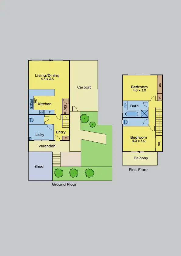 Floorplan of Homely townhouse listing, 10/2-20 Gladesville Blvd, Patterson Lakes VIC 3197
