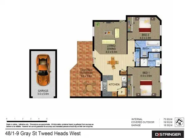 Floorplan of Homely unit listing, 48/1-9 Gray Street, Tweed Heads West NSW 2485