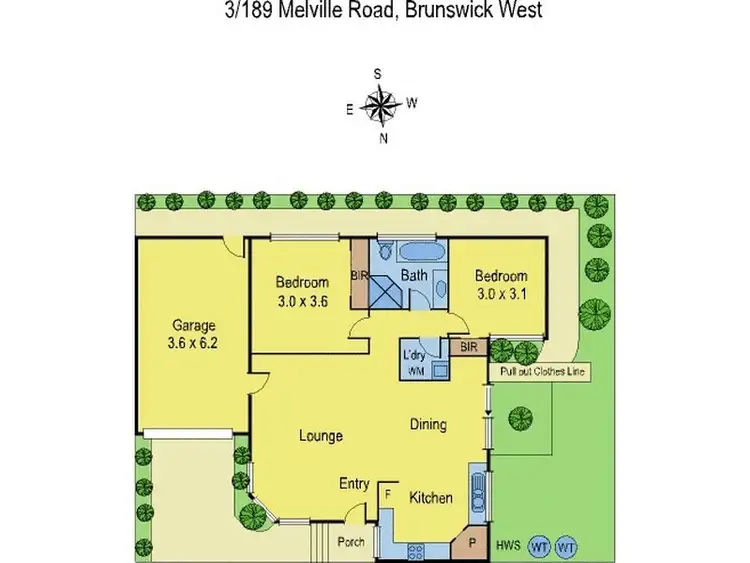 Floorplan of Homely unit listing, 3/189 Melville Road, Brunswick West VIC 3055
