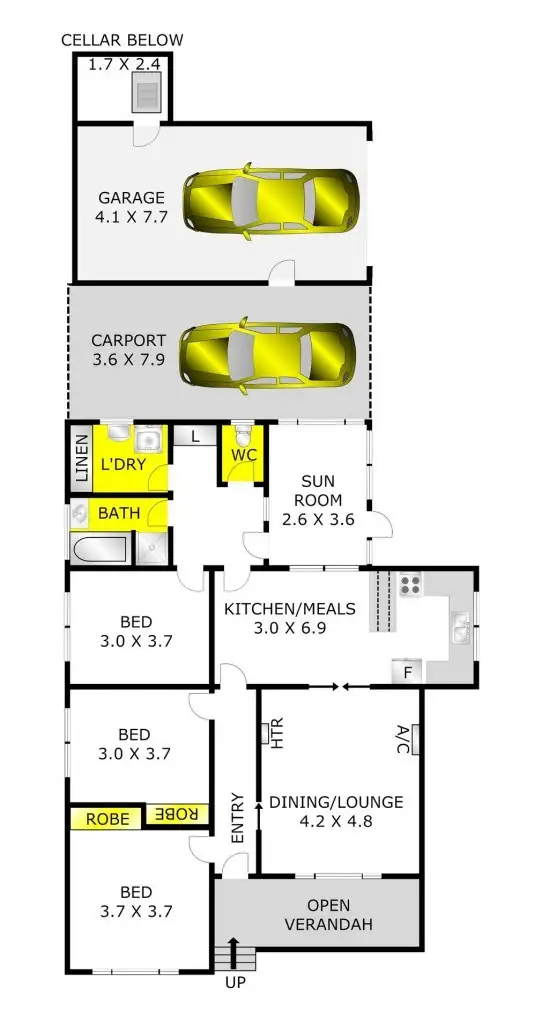 Floorplan of Homely house listing, 19 Elmore Street, Norlane VIC 3214