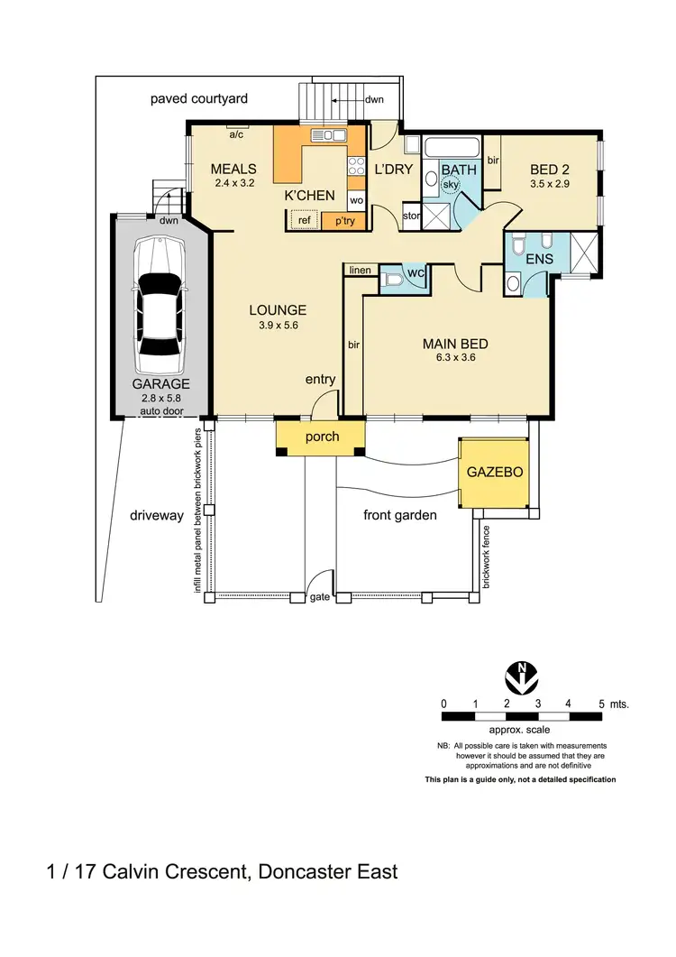 Floorplan of Homely unit listing, 1/17 Calvin Crescent, Doncaster East VIC 3109