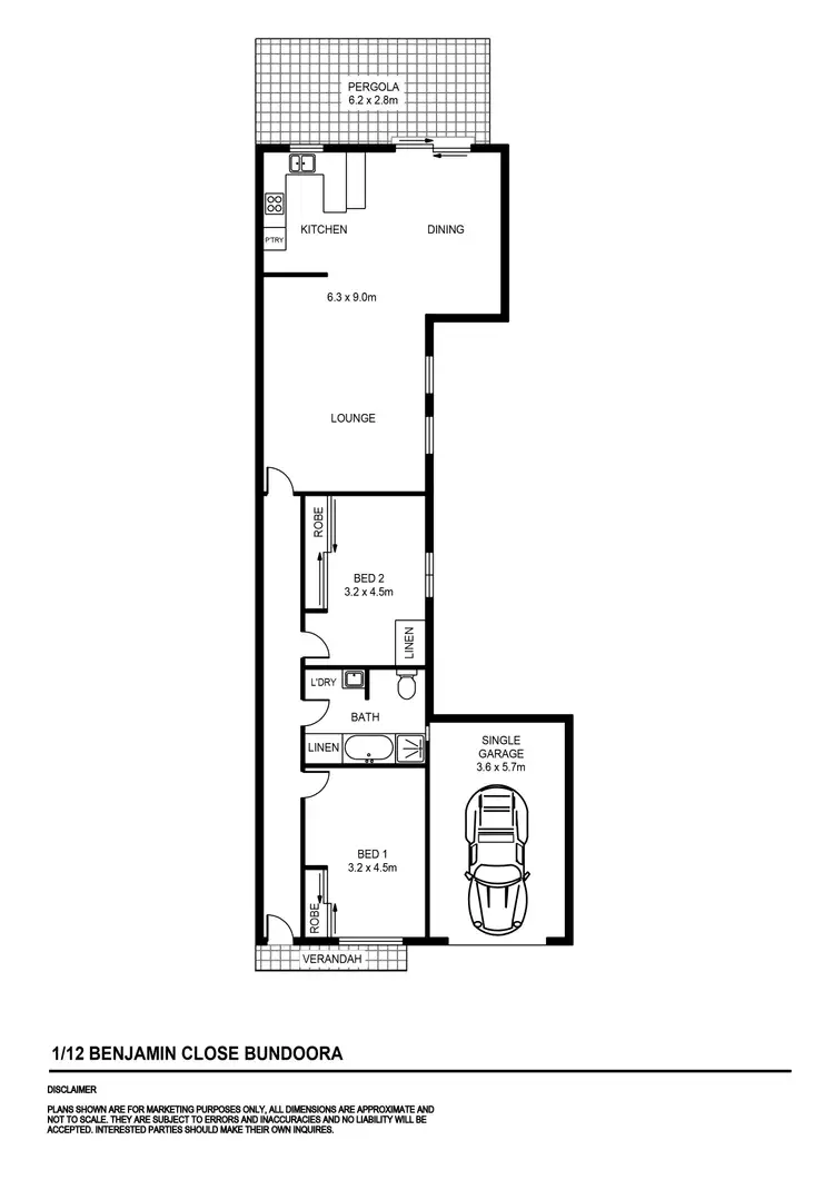 Floorplan of Homely house listing, 1/12 Benjamin Close, Bundoora VIC 3083
