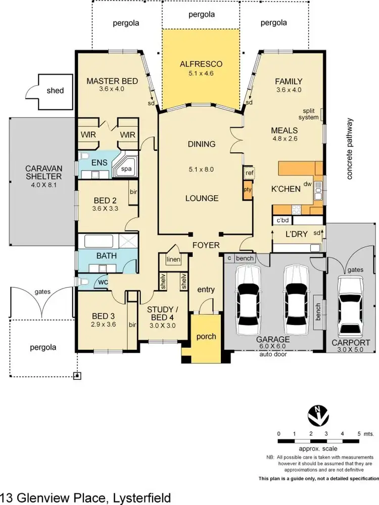 Floorplan of Homely house listing, 13 Glenview Place, Lysterfield VIC 3156