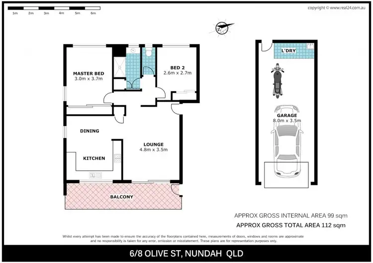 Floorplan of Homely unit listing, 6/8 Olive Street, Nundah QLD 4012