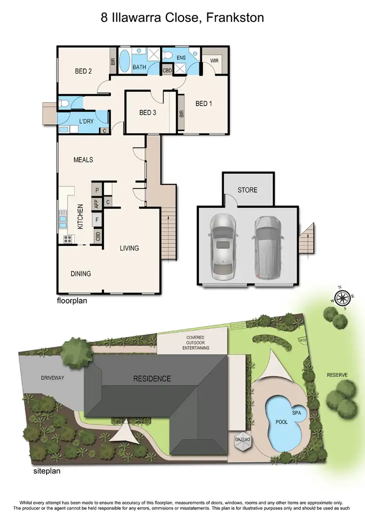 Floorplan of Homely house listing, 8 Illawarra Close, Frankston VIC 3199