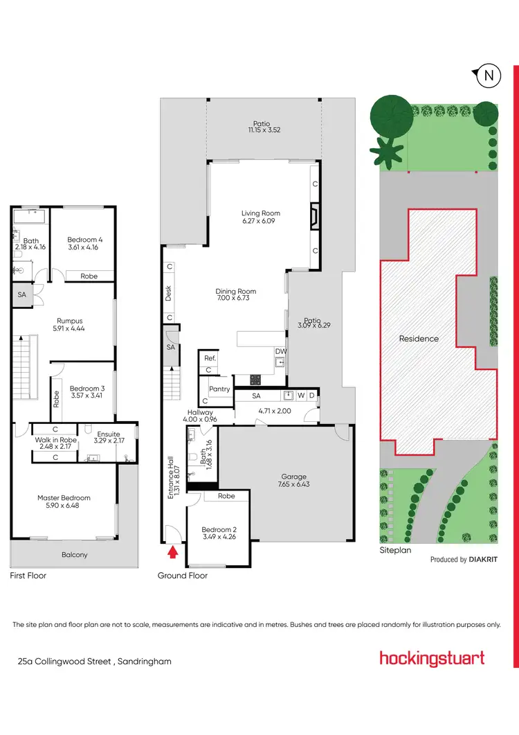 Floorplan of Homely house listing, 25a Collingwood Street, Sandringham VIC 3191