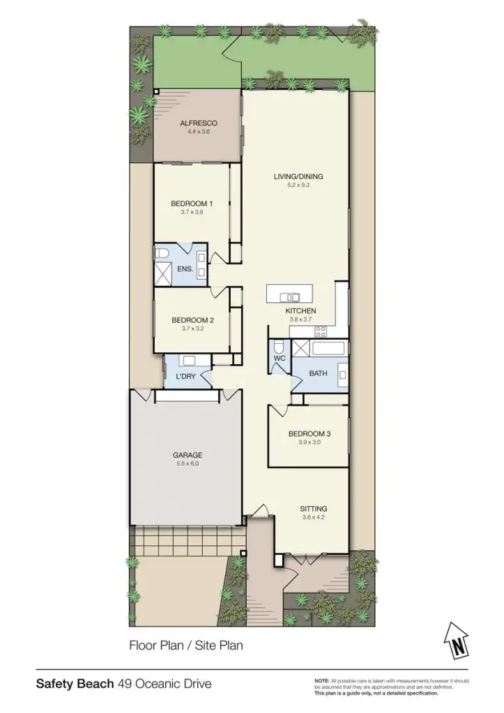 Floorplan of Homely house listing, 49 Oceanic Drive, Safety Beach VIC 3936