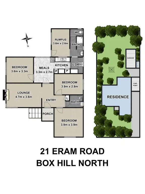 Floorplan of Homely house listing, 21 Eram Road, Box Hill North VIC 3129