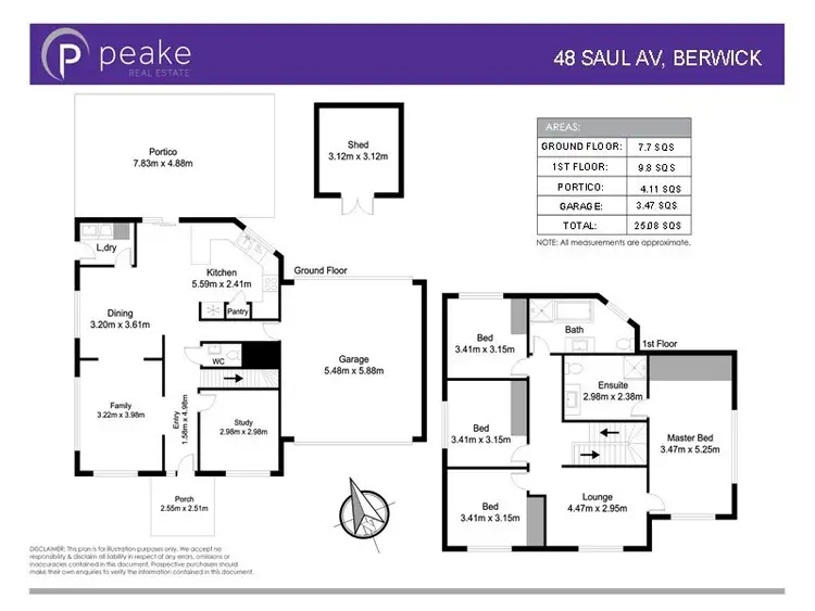 Floorplan of Homely house listing, 48 Saul Avenue, Berwick VIC 3806
