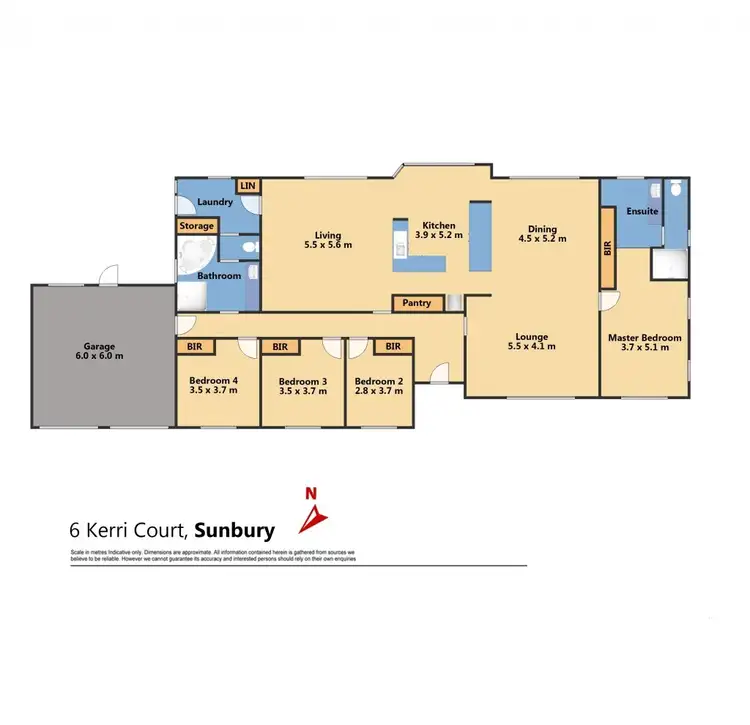 Floorplan of Homely house listing, 6 Kerri Court, Sunbury VIC 3429