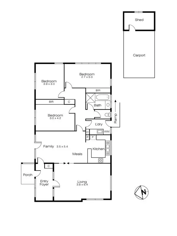 Floorplan of Homely house listing, 8 Elliott Street, Lake Wendouree VIC 3350