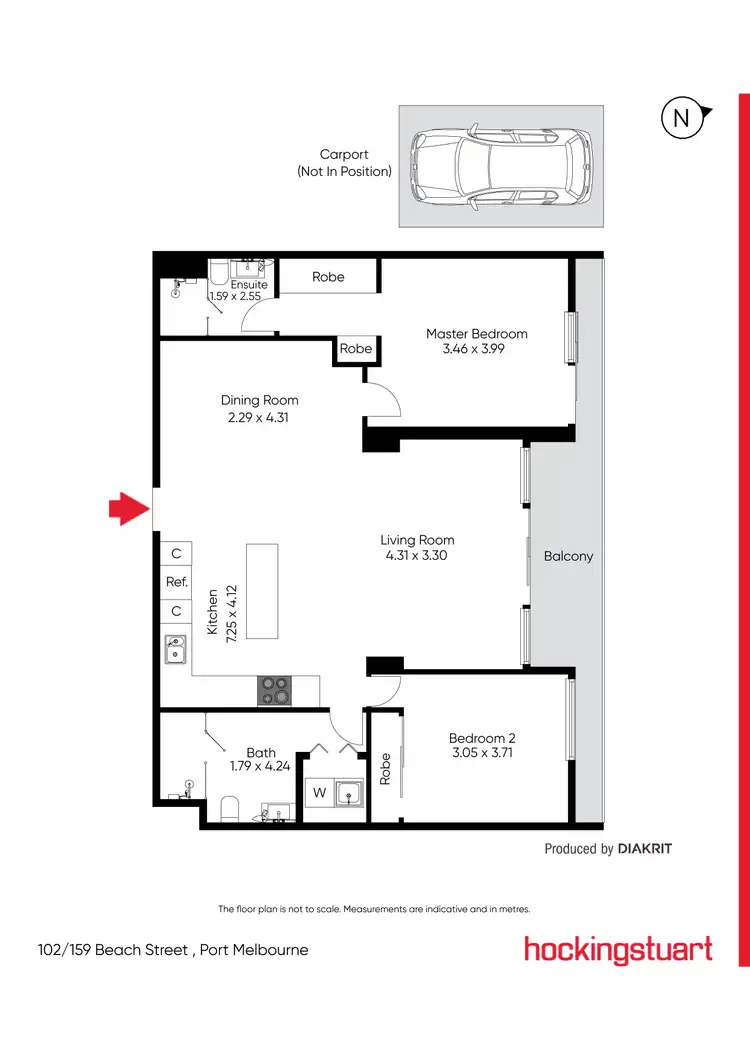 Floorplan of Homely apartment listing, 102/159 Beach Street, Port Melbourne VIC 3207