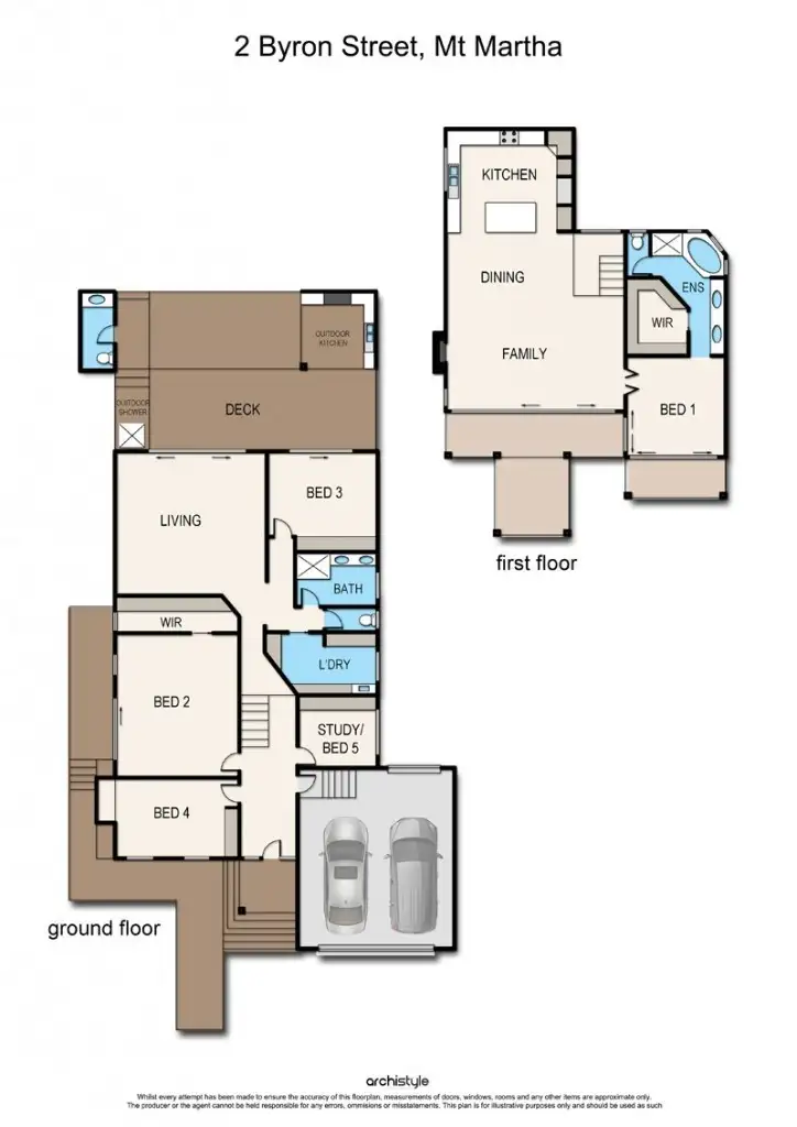 Floorplan of Homely house listing, 2 Byron Street, Mount Martha VIC 3934