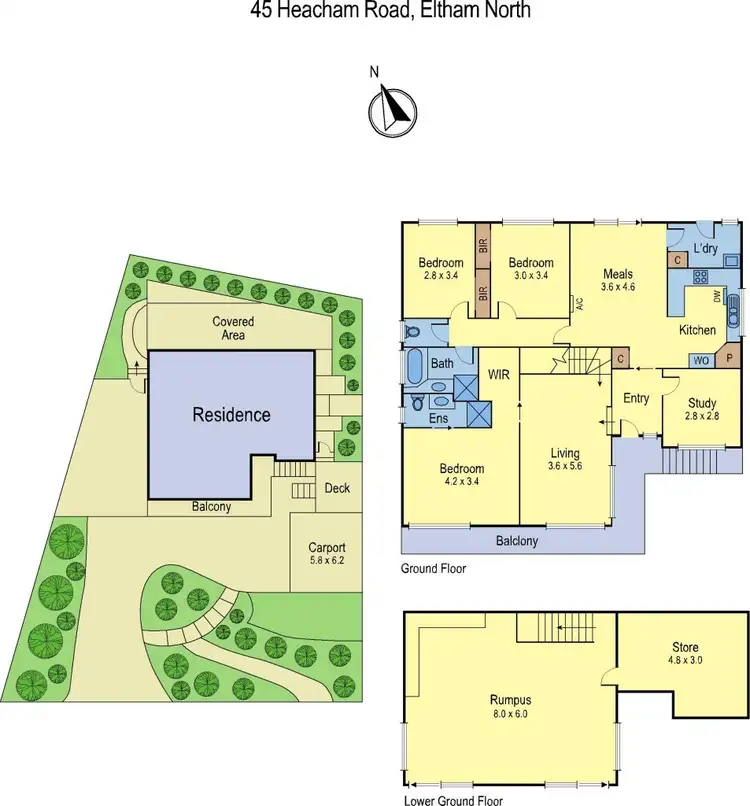 Floorplan of Homely house listing, 45 Heacham Road, Eltham North VIC 3095