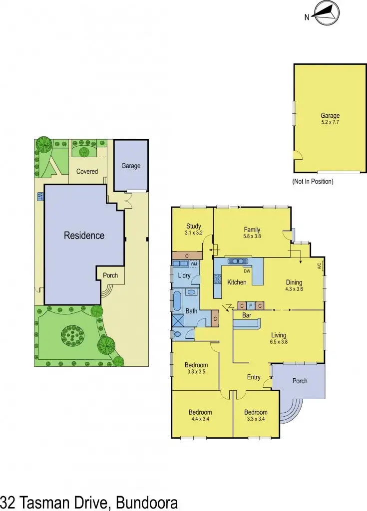 Floorplan of Homely house listing, 32 Tasman Drive, Bundoora VIC 3083