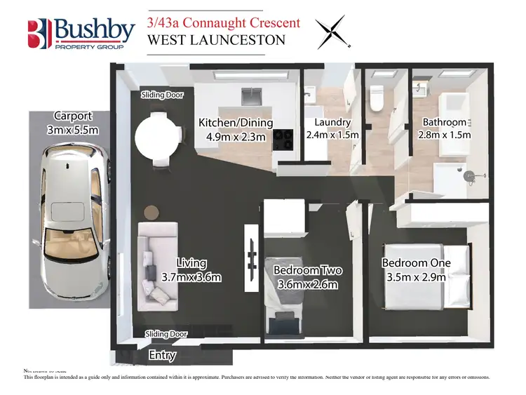 Floorplan of Homely unit listing, 3/43a Connaught Crescent, West Launceston TAS 7250