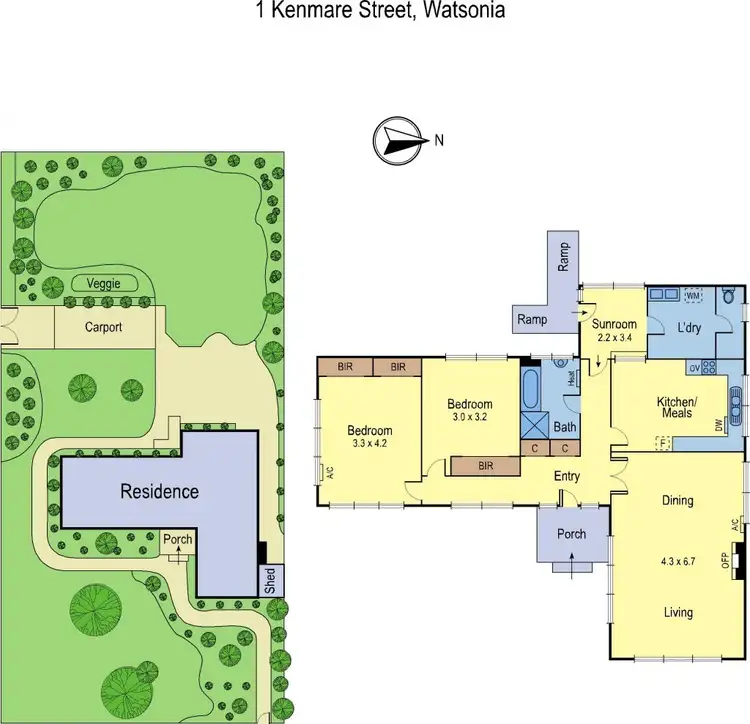 Floorplan of Homely house listing, 1 Kenmare Street, Watsonia VIC 3087