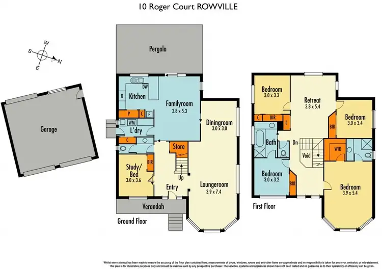 Floorplan of Homely house listing, 10 Roger Court, Rowville VIC 3178