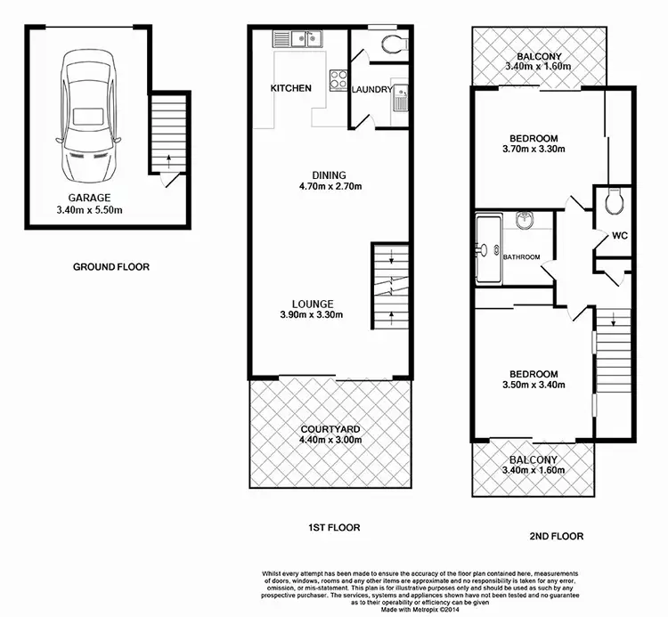 Floorplan of Homely townhouse listing, 4/32 Jephson Street, Toowong QLD 4066
