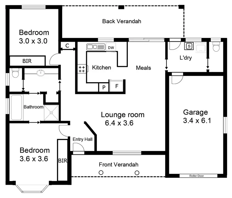 Floorplan of Homely unit listing, 1/1 Woomera Place, Glenfield Park NSW 2650