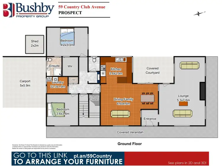 Floorplan of Homely house listing, 59 Country Club Avenue, Prospect Vale TAS 7250