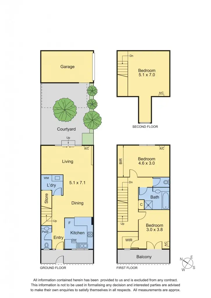 Floorplan of Homely townhouse listing, 129 Westbourne Road, Kensington VIC 3031