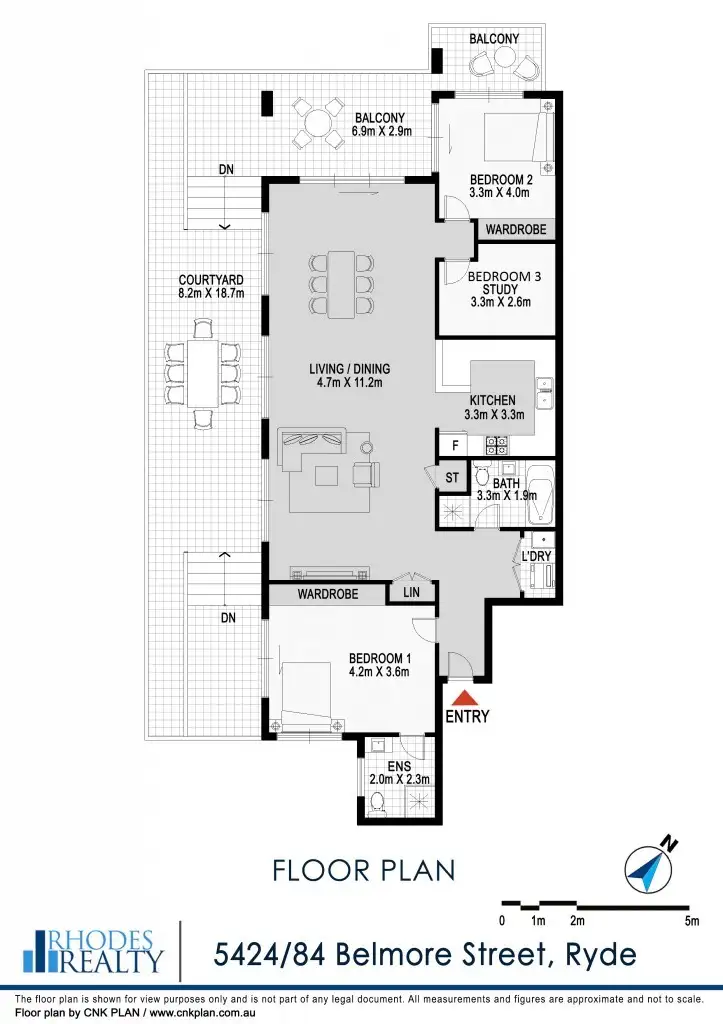 Floorplan of Homely apartment listing, 5424/84 Belmore Street, Ryde NSW 2112