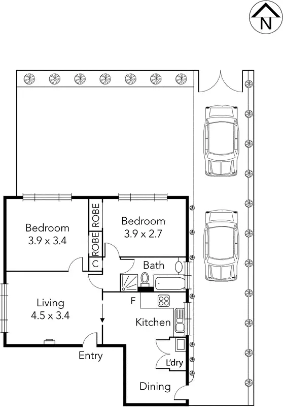 Floorplan of Homely apartment listing, 1/133 Smith Street, Thornbury VIC 3071