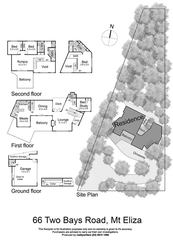 Floorplan of Homely house listing, 66 Two Bays Road, Mount Eliza VIC 3930