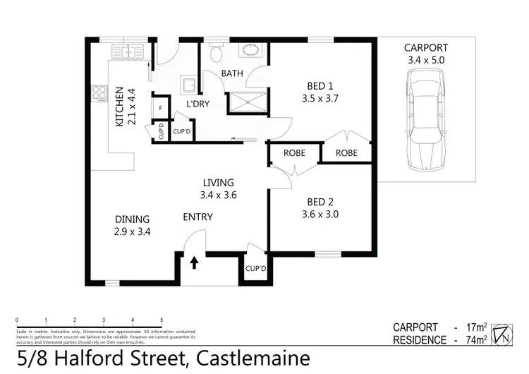 Floorplan of Homely house listing, 5/8 Halford Street, Castlemaine VIC 3450
