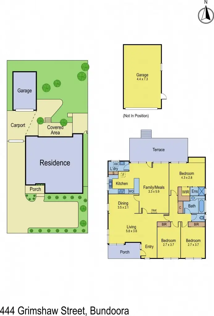 Floorplan of Homely house listing, 444 Grimshaw Street, Bundoora VIC 3083