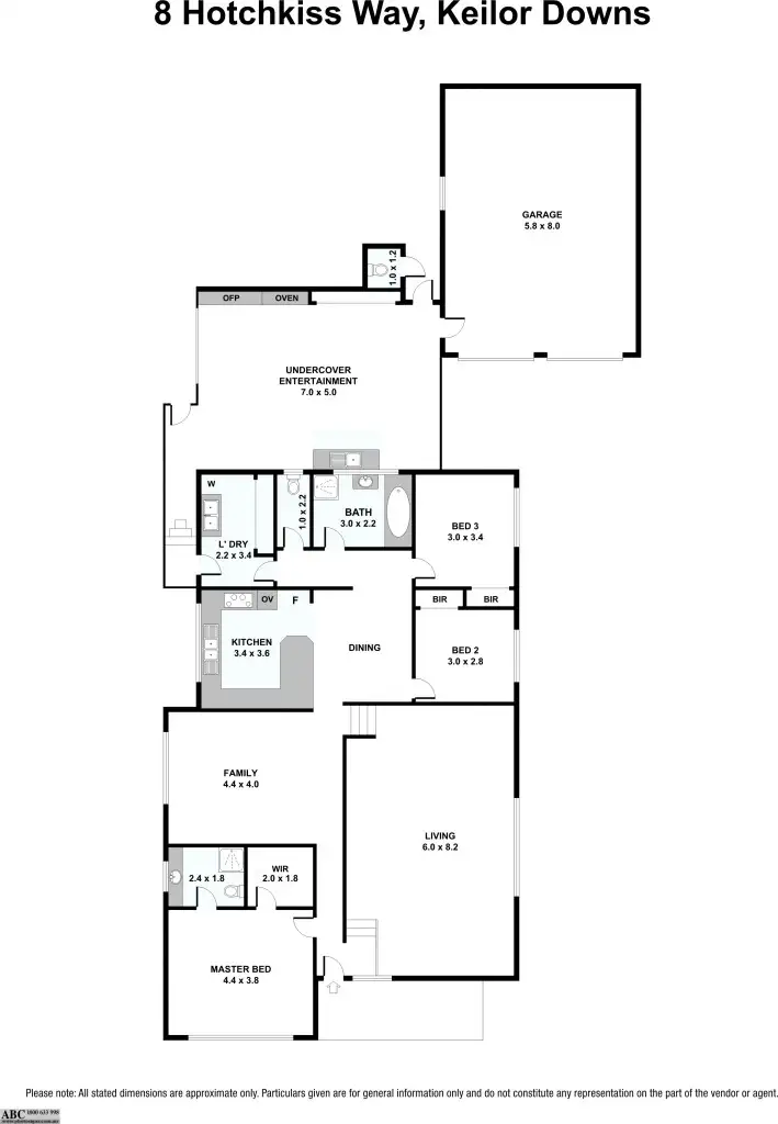 Floorplan of Homely house listing, 8 Hotchkiss Way, Keilor Downs VIC 3038