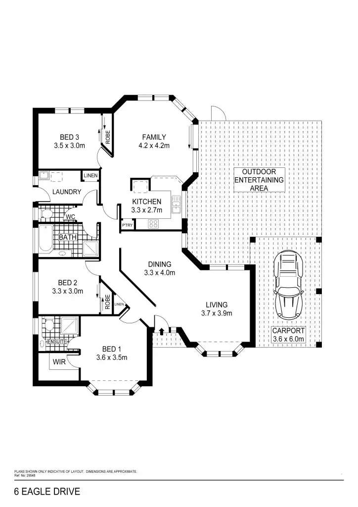 Floorplan of Homely house listing, 6 Eagle Drive, Jackass Flat VIC 3556