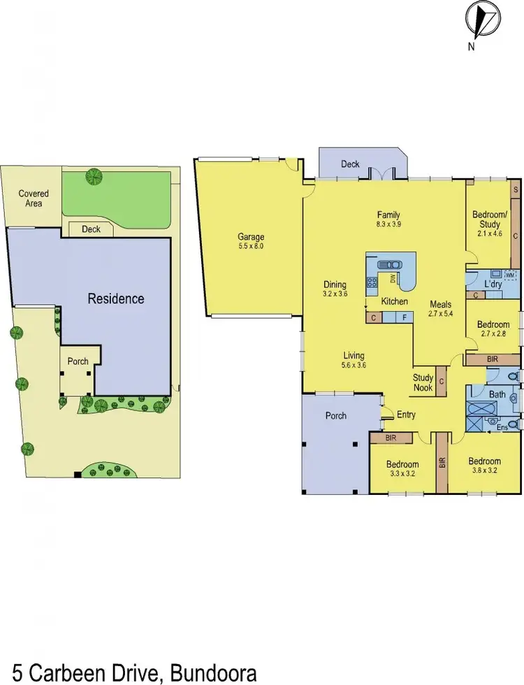 Floorplan of Homely house listing, 5 Carbeen Drive, Bundoora VIC 3083