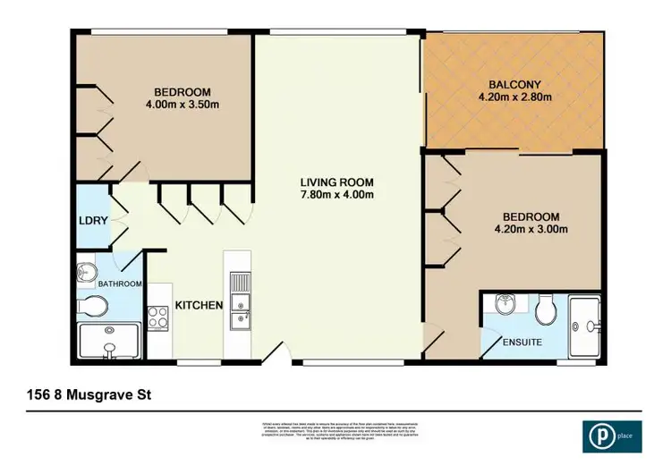 Floorplan of Homely unit listing, 156/8 Musgrave Street, West End QLD 4101