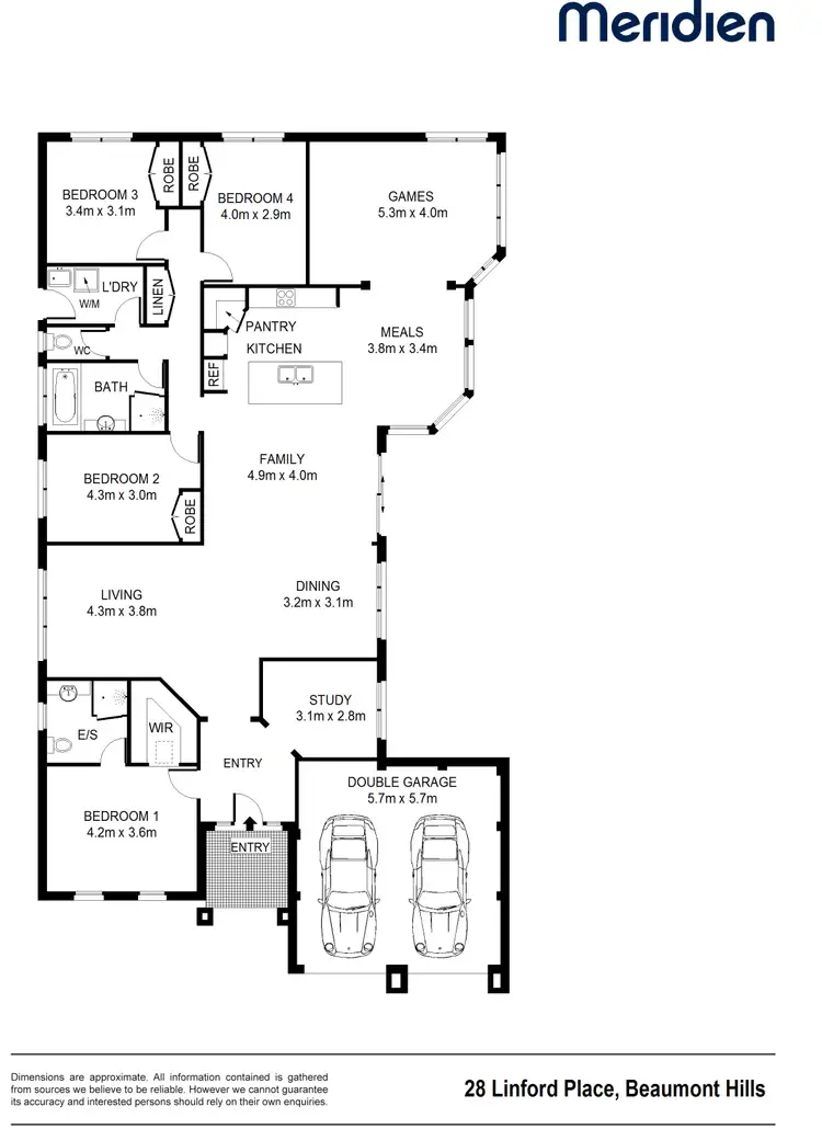 Floorplan of Homely house listing, 28 Linford Place, Beaumont Hills NSW 2155