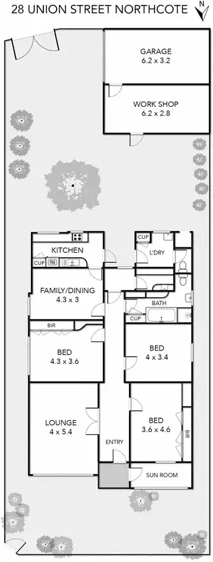 Floorplan of Homely house listing, 28 Union Street, Northcote VIC 3070